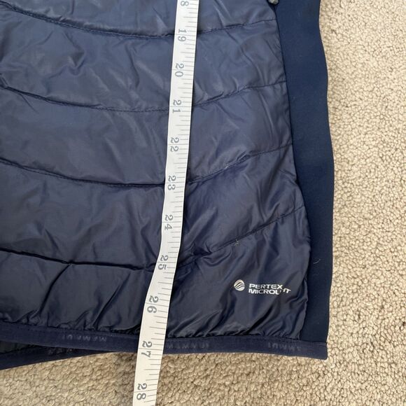 Mammut Down Jacket Womens Large Pertex Microlight Hybrid Midnight Blue Packable - Picture 6 of 7